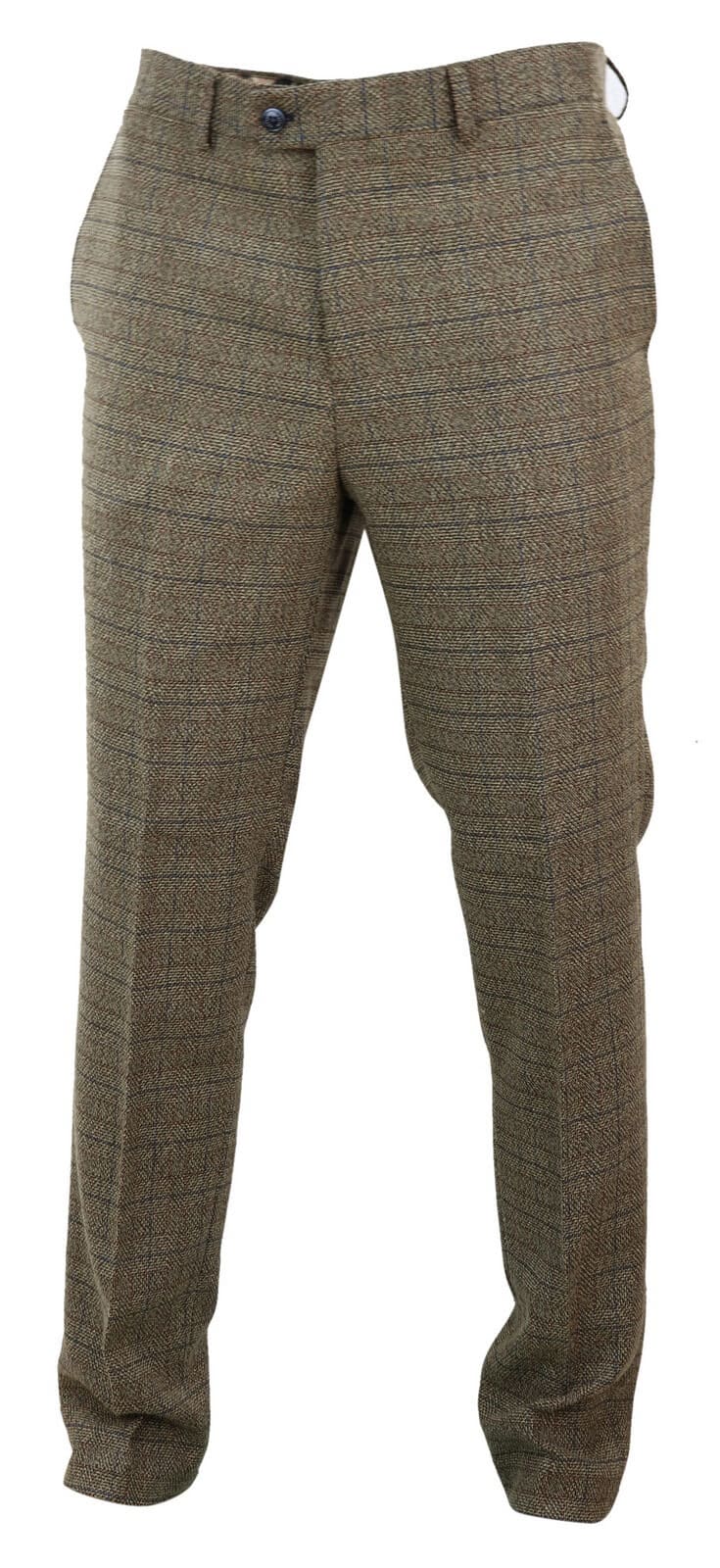 Herrbyxor i ekbrun tweed