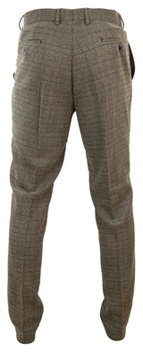 Herrbyxor i ekbrun tweed