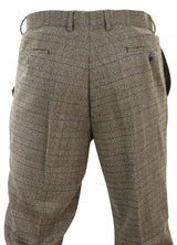Herrbyxor i ekbrun tweed