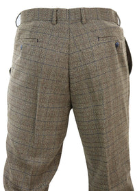 Herrbyxor i ekbrun tweed