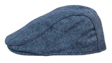 Herr Grandad Baker platt blå keps med 8 paneler i tweed vintage klassisk smart casual 1920-tal