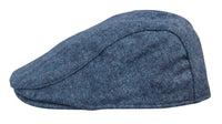 Herr Grandad Baker platt blå keps med 8 paneler i tweed vintage klassisk smart casual 1920-tal