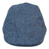 Herr Grandad Baker platt blå keps med 8 paneler i tweed vintage klassisk smart casual 1920-tal
