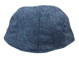 Herr Grandad Baker platt blå keps med 8 paneler i tweed vintage klassisk smart casual 1920-tal