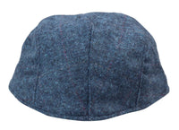 Herr Grandad Baker platt blå keps med 8 paneler i tweed vintage klassisk smart casual 1920-tal