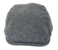 Herr Flatcap Hatt Baker Boy 8 Panel Grandad Tweed Fiskbensmönstrad Grå Vintage