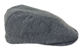 Herr Flatcap Hatt Baker Boy 8 Panel Grandad Tweed Fiskbensmönstrad Grå Vintage