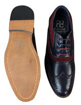 Herr Gatsby Brouges i äkta läder och mocka med snörning Smarta, casual designerskor i retrostil