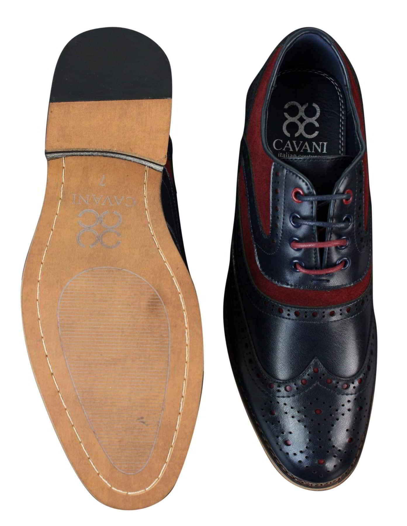 Herr Gatsby Brouges i äkta läder och mocka med snörning Smarta, casual designerskor i retrostil