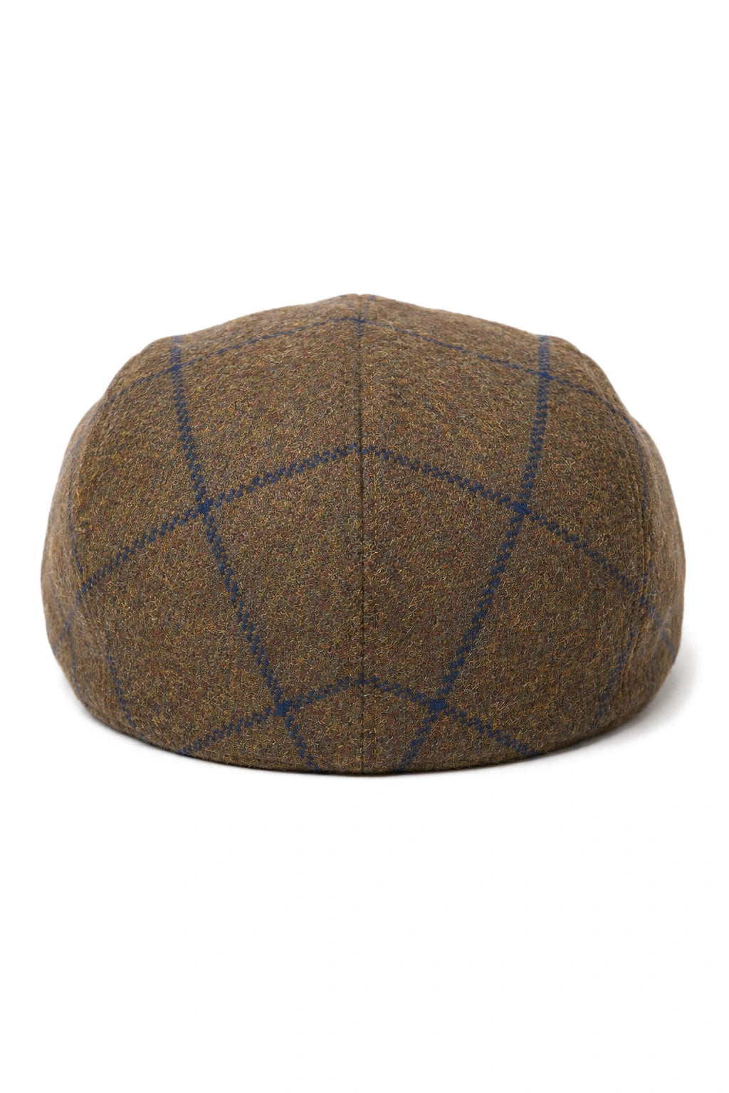 Cavani Kempson Flat Cap - Herr Tweed Ullrutig Farfarshatt Vintage - Olivgrön/Marinblå