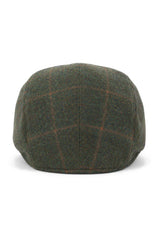 Cavani Kempson Flat Cap - Herr Tweed Ullrutig Farfarshatt Vintage - Olivgrön/Marinblå