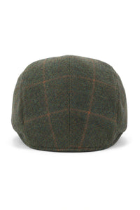 Cavani Kempson Flat Cap - Herr Tweed Ullrutig Farfarshatt Vintage - Olivgrön/Marinblå
