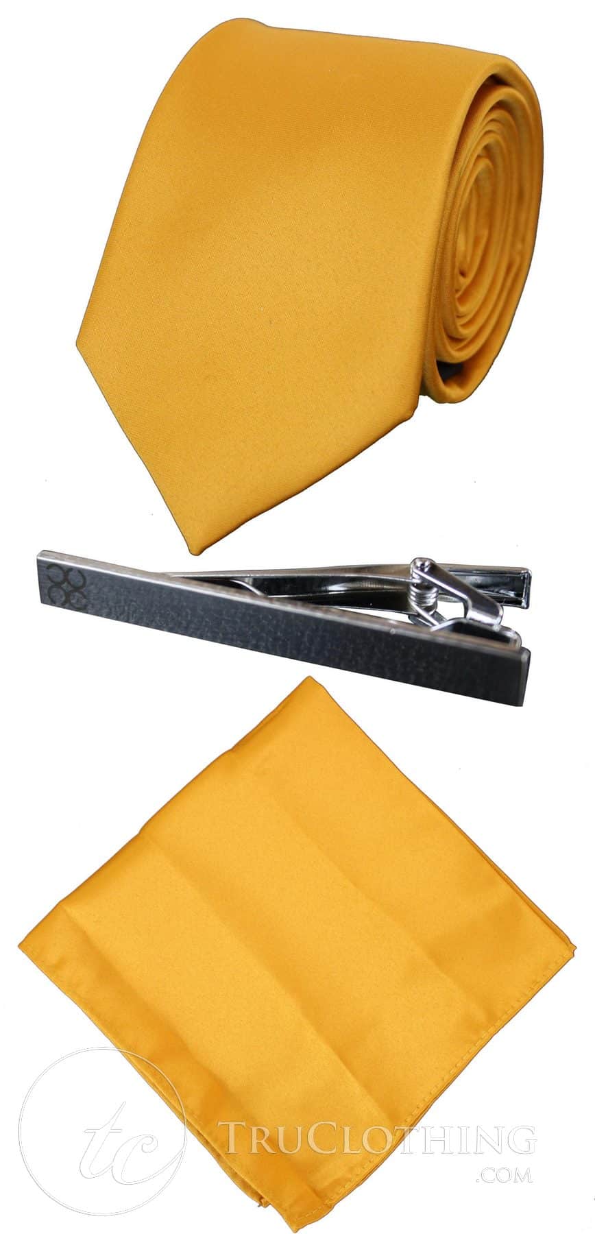Cavani Satin Slips - Matchande Herrslips i Satin Siden Näsduk & Slipsklämma Prickig Bröllopsbal Kontorsslips