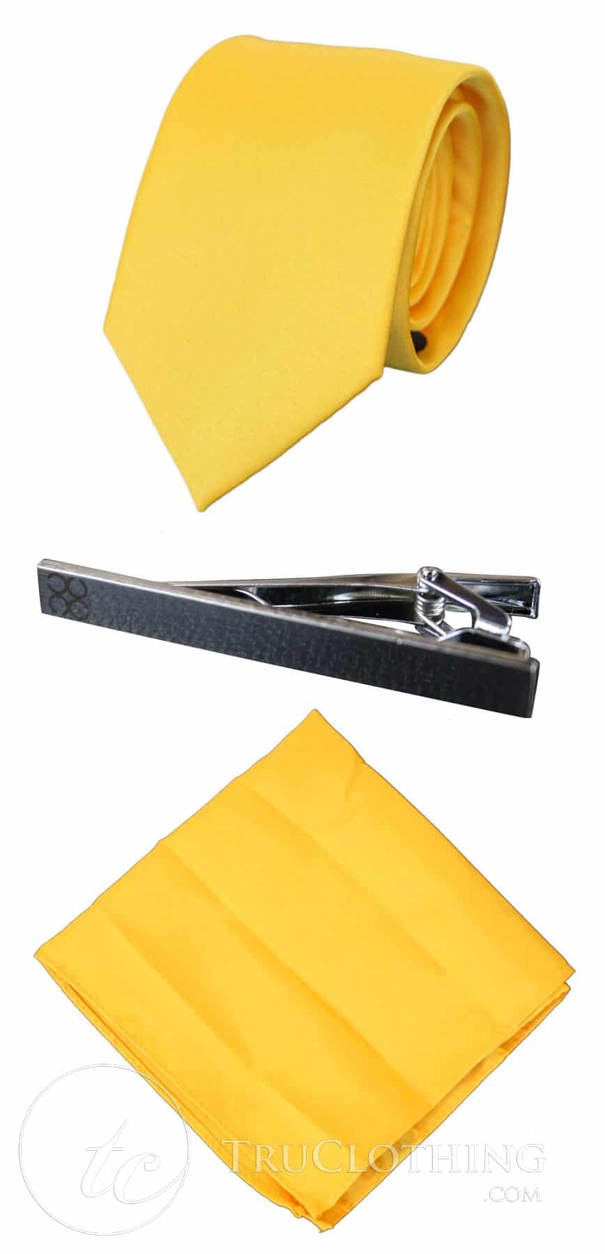 Cavani Satin Slips - Matchande Herrslips i Satin Siden Näsduk & Slipsklämma Prickig Bröllopsbal Kontorsslips