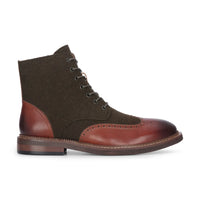 Clifford - Herr Khaki Bruna Brogue Läder Ankelstövlar