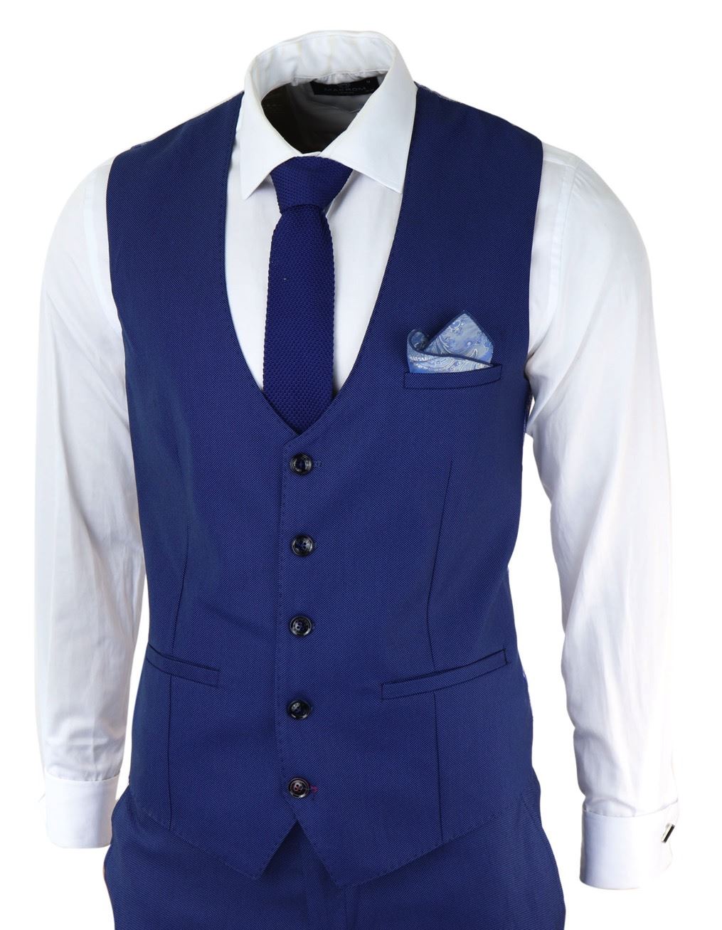 Herr 3-delad kungblå kostym Slim fit Klassisk brudgum Marc Darcy Danny Klassisk bröllopskostym