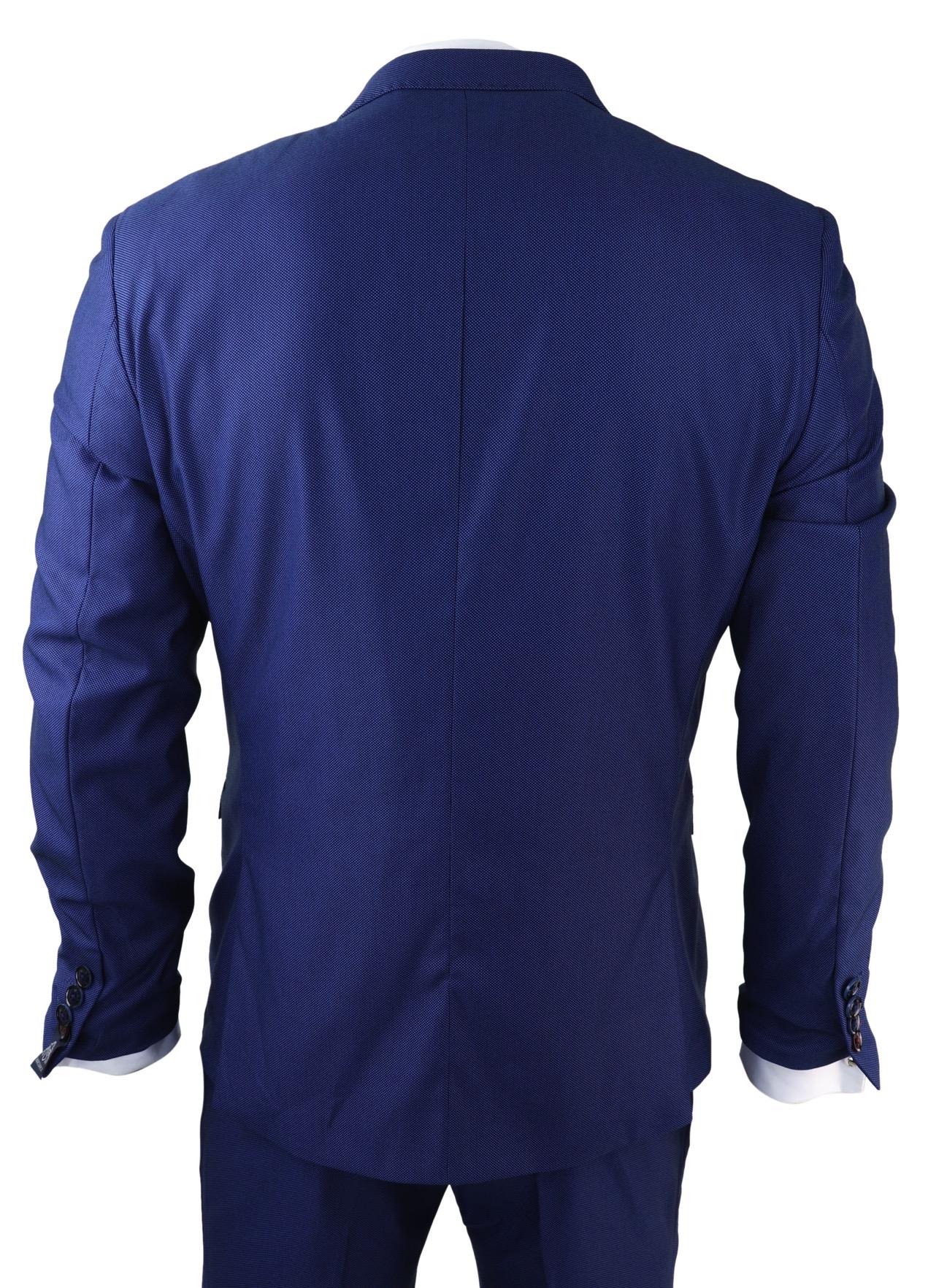 Herr 3-delad kungblå kostym Slim fit Klassisk brudgum Marc Darcy Danny Klassisk bröllopskostym
