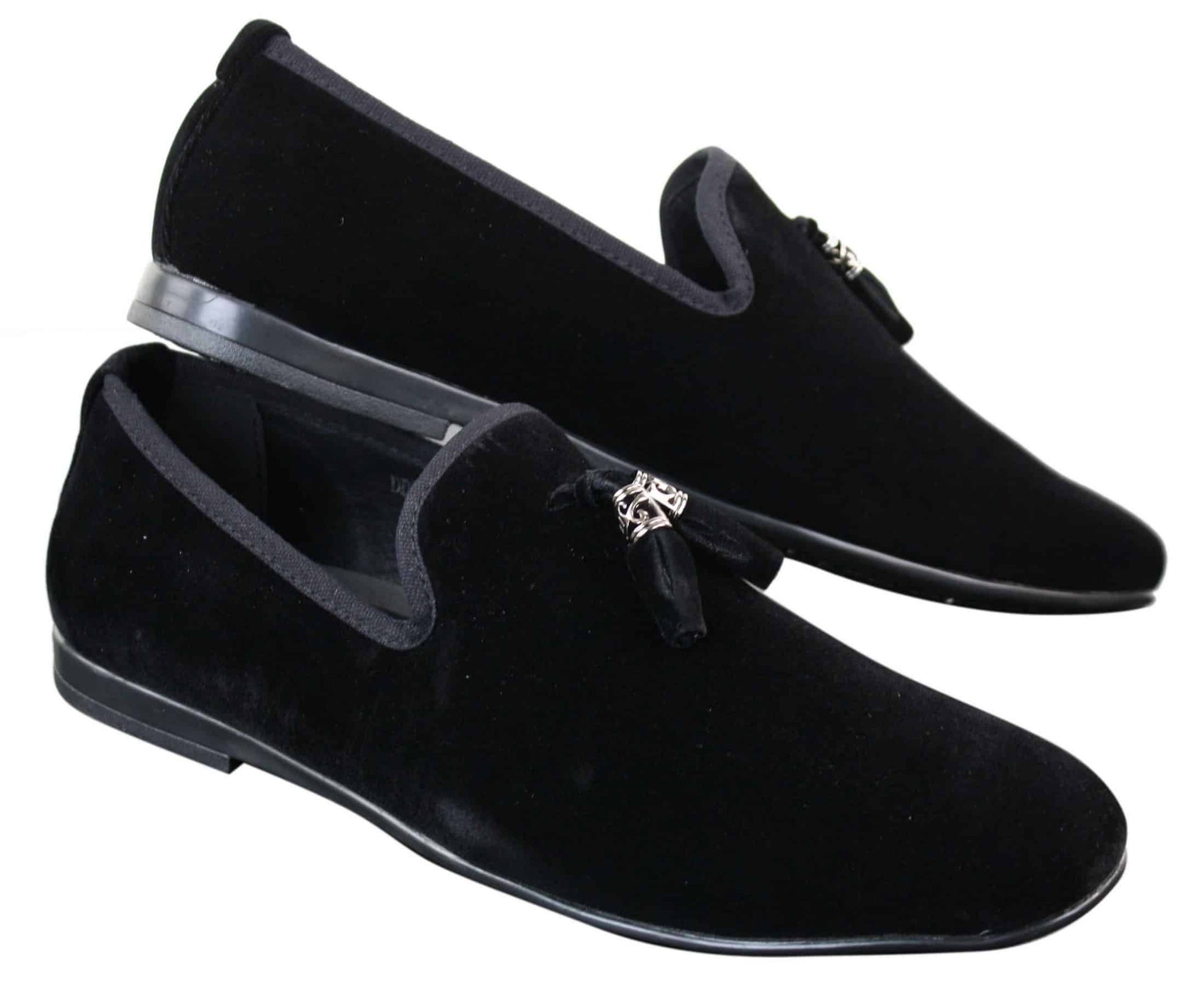 Elong dd0019 - Herr Sammets Slip On Mocka Tofsiga Bilskor Loafers Smart Casual Vin Marinblå