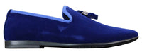 Elong dd0019 - Herr Sammets Slip On Mocka Tofsiga Bilskor Loafers Smart Casual Vin Marinblå