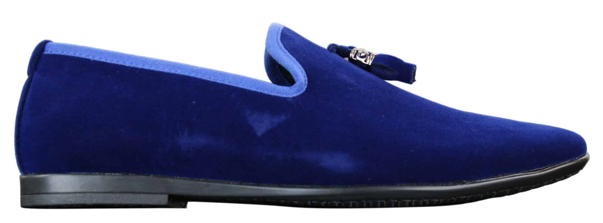 Elong dd0019 - Herr Sammets Slip On Mocka Tofsiga Bilskor Loafers Smart Casual Vin Marinblå