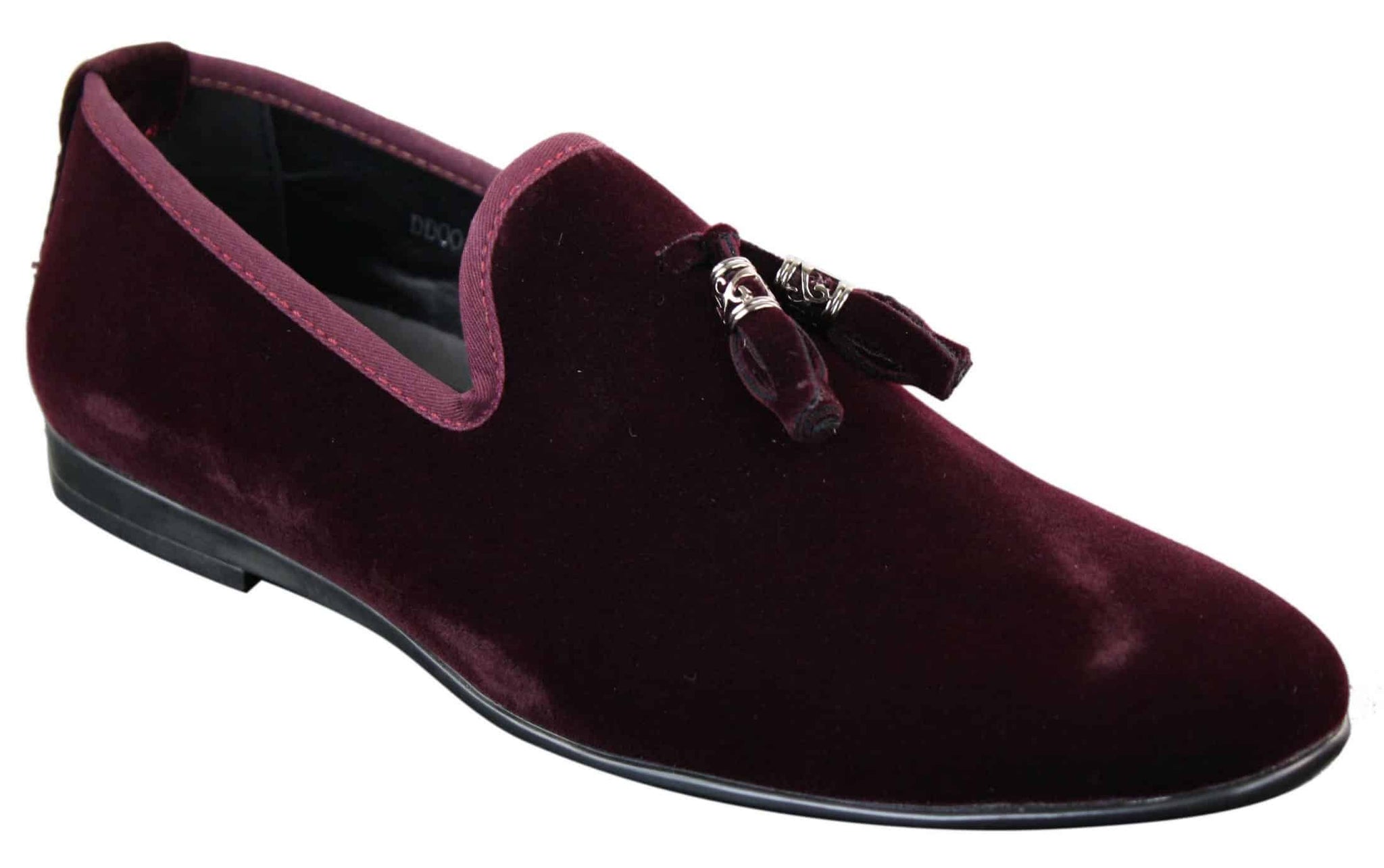 Elong dd0019 - Herr Sammets Slip On Mocka Tofsiga Bilskor Loafers Smart Casual Vin Marinblå