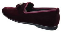 Elong dd0019 - Herr Sammets Slip On Mocka Tofsiga Bilskor Loafers Smart Casual Vin Marinblå
