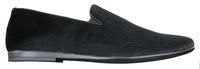 Elong DD0083 - Herr Sammets Slip On Paisley Körskor Loafers Smart Casual Vin Marinblå Svart