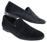 Elong DD0083 - Herr Sammets Slip On Paisley Körskor Loafers Smart Casual Vin Marinblå Svart