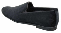 Elong DD0083 - Herr Sammets Slip On Paisley Körskor Loafers Smart Casual Vin Marinblå Svart