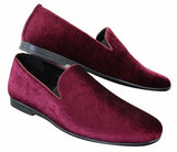 Elong DD0083 - Herr Sammets Slip On Paisley Körskor Loafers Smart Casual Vin Marinblå Svart