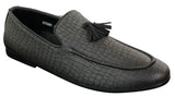 Elong DD0085 - Herr Loafers i PU med ormskinn och krokodilmönster, slip-on, bekväma vintage-skor
