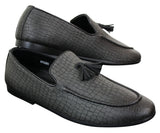 Elong DD0085 - Herr Loafers i PU med ormskinn och krokodilmönster, slip-on, bekväma vintage-skor