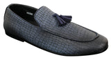 Elong DD0085 - Herr Loafers i PU med ormskinn och krokodilmönster, slip-on, bekväma vintage-skor