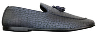 Elong DD0085 - Herr Loafers i PU med ormskinn och krokodilmönster, slip-on, bekväma vintage-skor