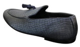 Elong DD0085 - Herr Loafers i PU med ormskinn och krokodilmönster, slip-on, bekväma vintage-skor