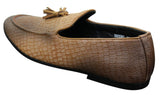 Elong DD0085 - Herr Loafers i PU med ormskinn och krokodilmönster, slip-on, bekväma vintage-skor
