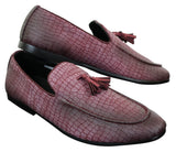 Elong DD0085 - Herr Loafers i PU med ormskinn och krokodilmönster, slip-on, bekväma vintage-skor
