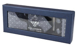 Prickig Silverfärgad Slips Presentset Näsduk Manschettknappar Slipsnål Prickig Satin