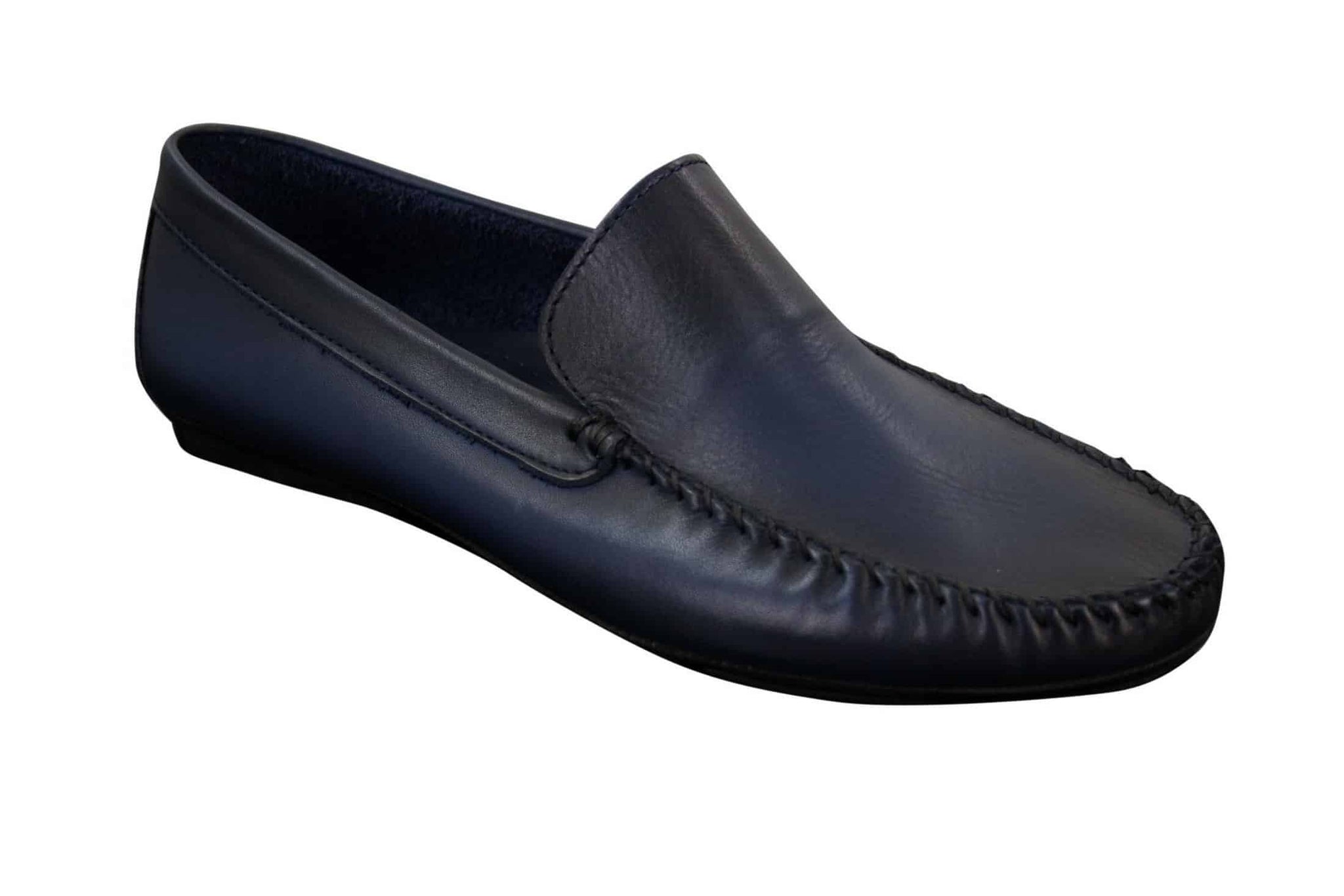 Herrskor i äkta läder, slip-on, eleganta vardagsskor, vintage, retro