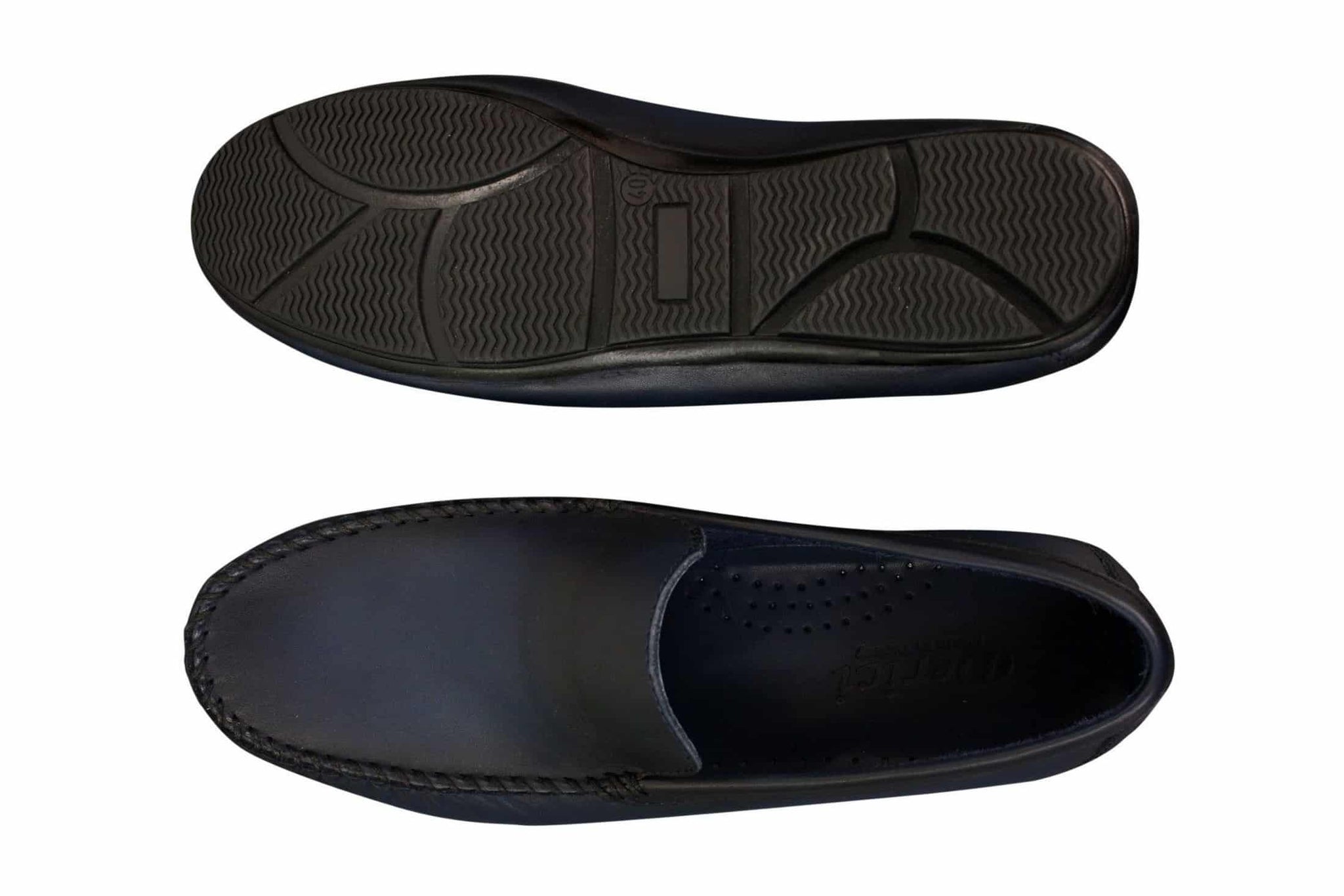 Herrskor i äkta läder, slip-on, eleganta vardagsskor, vintage, retro