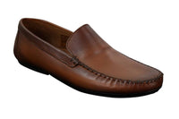 Herrskor i äkta läder, slip-on, eleganta vardagsskor, vintage, retro