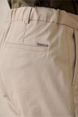 Beige Plisserade Smart Casual Byxor för Herr Skräddarsydd Klassisk Passform