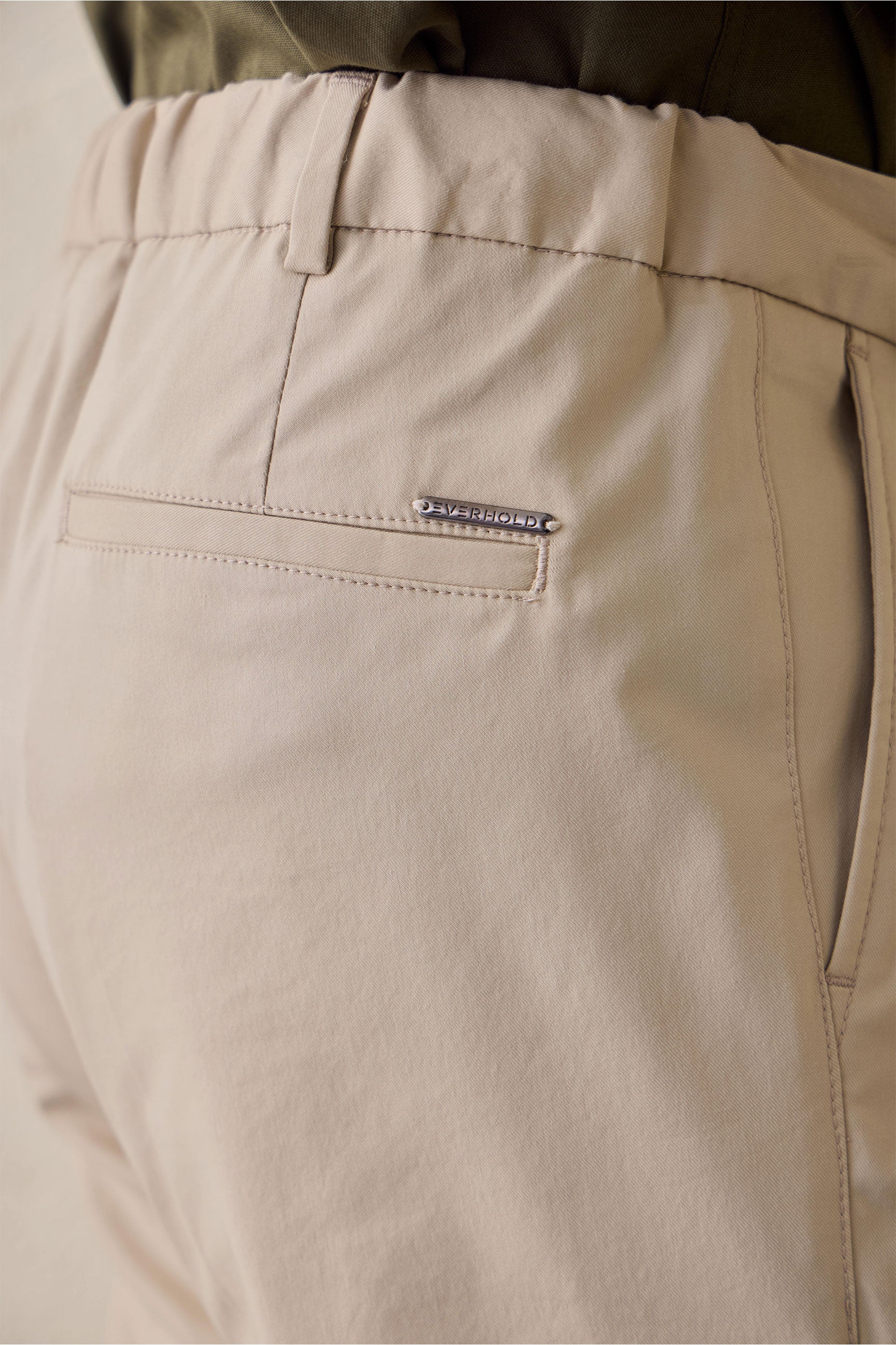 Beige Plisserade Smart Casual Byxor för Herr Skräddarsydd Klassisk Passform