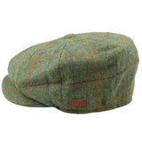 Herrhatt med 8 paneler, tweed, Blinders Newsboy-keps, grönrutig