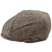 8-panelers Baker Boy-keps Shelbyhatt i ull, tweed, klassisk brun rakhyvel