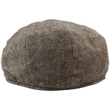 8-panelers Baker Boy-keps Shelbyhatt i ull, tweed, klassisk brun rakhyvel