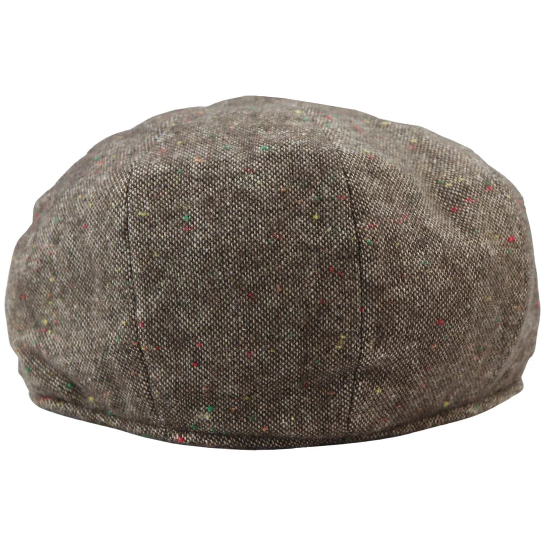 8-panelers Baker Boy-keps Shelbyhatt i ull, tweed, klassisk brun rakhyvel