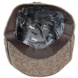 8-panelers Baker Boy-keps Shelbyhatt i ull, tweed, klassisk brun rakhyvel
