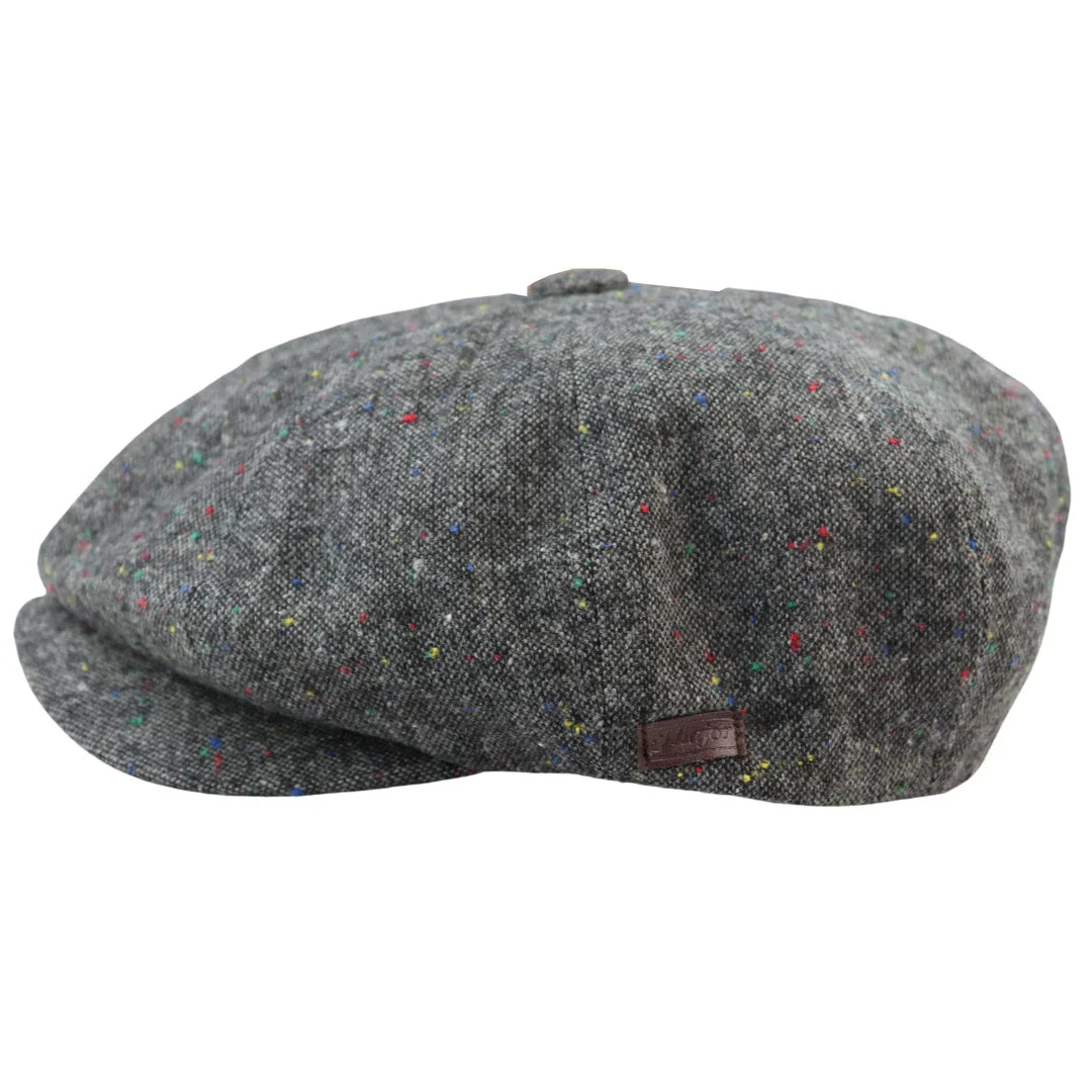 8-panelers Baker Boy-keps Shelbyhatt i ull, tweed, klassisk grå rakhyvel