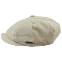 Herr 8-panelers Razor sommarbeige Baker Boy-hatt i bomull Blinders Newsboy-keps Shelby
